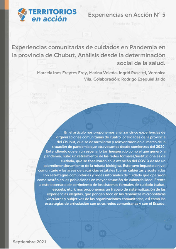 Experiencias en Acción Nº 5. Experiencias comunitarias de cuidados en Pandemia en la provincia de Chubut