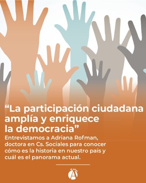 «La participación ciudadana amplia y enriquece la democracia»