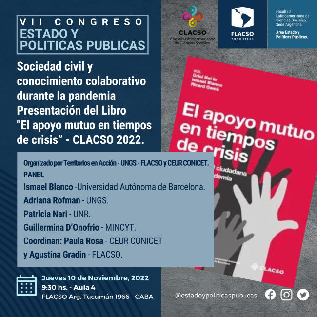 En el marco del “VII Congreso Estado y Políticas Públicas”, organizado por la FLACSO Argentina,